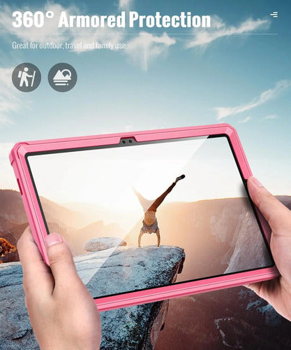 Funda Para Galaxy Tab A9 Plus 11-inch 2023, Negra Rosa Chicle