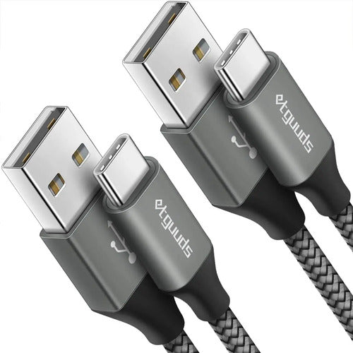 Cable De Carga Rápida Usb-a A Usb-c De 2 Pies Gris