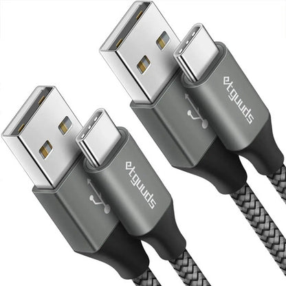 Cable De Carga Rápida Usb-a A Usb-c De 2 Pies Gris