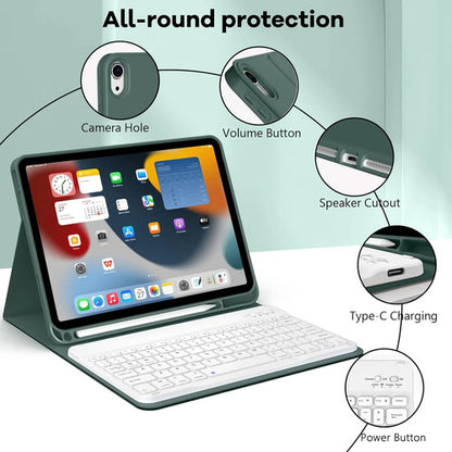 Funda Con Teclado Bluetooth Para iPad Air 11'' M3/m2 & Air Verde Oscuro