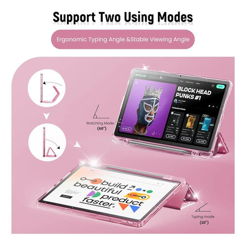 Funda Para Lenovo Idea Tab 11 Con Soporte Rosa