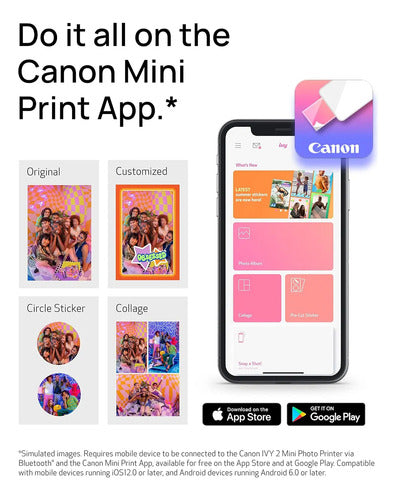 Canon Ivy Zink Papel Fotográfico Adhesivo 100 Hojas Multicolor