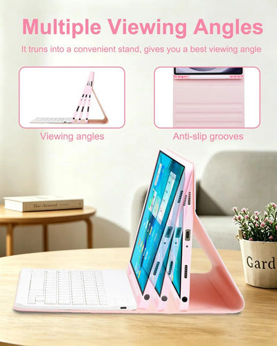 Funda Con Teclado Para Samsung Galaxy Tab A11+/a9+ 11' Rosa
