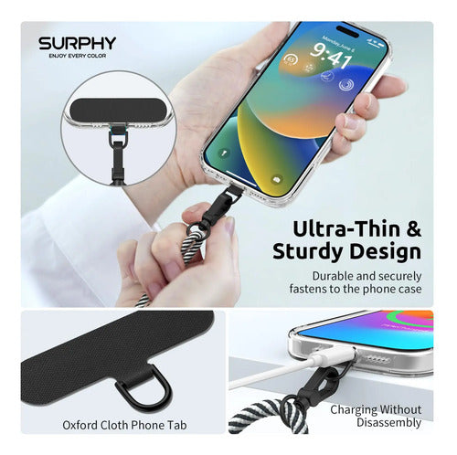 Cordón Ajustable Surphy Con Soporte Antirrobo Para Celular
