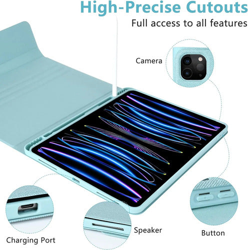 Funda Con Teclado Para iPad Pro M3 11  Azul