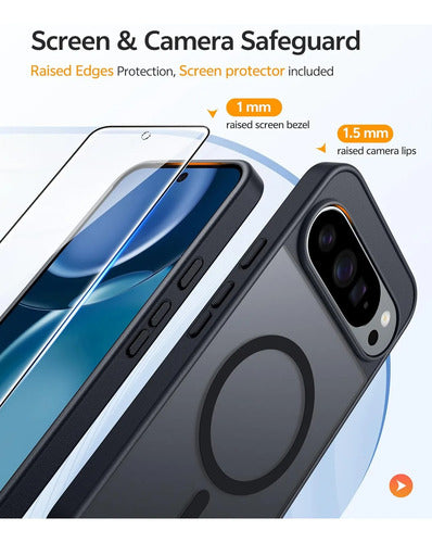 Funda Para Google Pixel 10 Pro Xl Y 9 Pro Xl Azul Negro