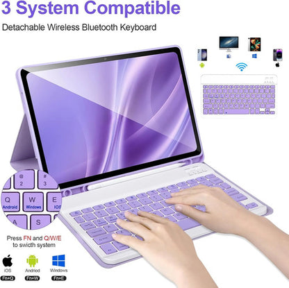 Funda Con Teclado Para Samsung Galaxy Tab A11+/a9+ 11' Violeta
