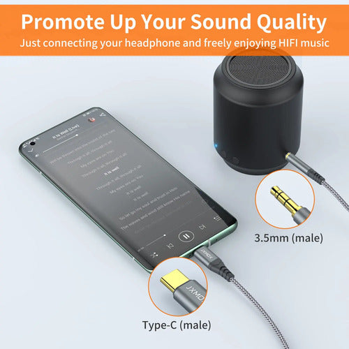 Cable Auxiliar Usb C De Alta Fidelidad Color