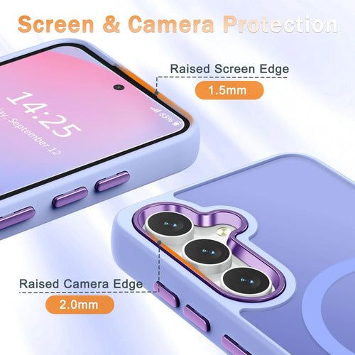 Funda Magnética Mate Para Samsung Galaxy S24 Fe, Lavanda Lavanda