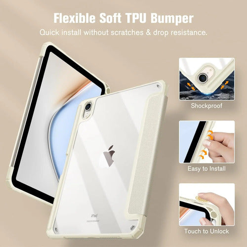 Funda Híbrida Slim Para iPad Mini 7/6 Gen Starlight