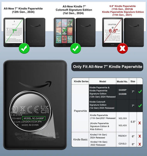 Funda Case Transparente Para Kindle Paperwhite 2024 Color