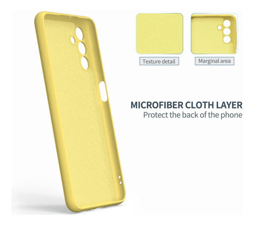 Funda Para Galaxy A13 5g, Silicona Líquida, Delgada, Suave Amarillo