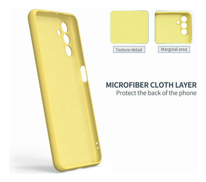 Funda Para Galaxy A13 5g, Silicona Líquida, Delgada, Suave Amarillo