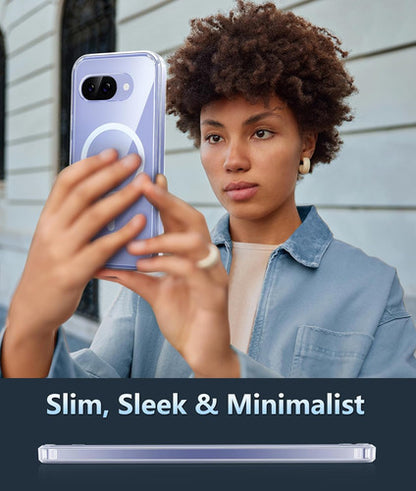 Fntcase Para Google Pixel 9a: Carcasa Magnética Antigolpe... Transparente