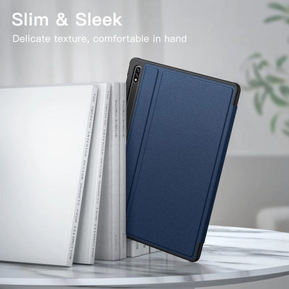 Funda Jetech Para Samsung Galaxy Tab S8/s7 Con Soporte S Pen Azul Marino Lisa