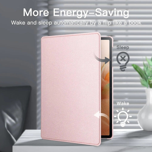 Funda Jetech Para Samsung Galaxy Tab S8/s7 Con Soporte S Pen Rosa Lisa