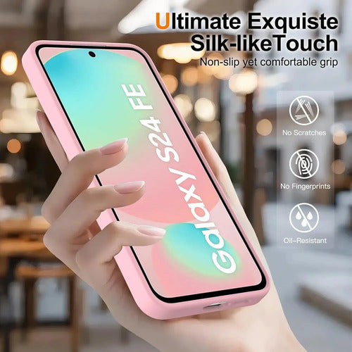 Funda Magnética Antigolpes Para Samsung Galaxy Rosa