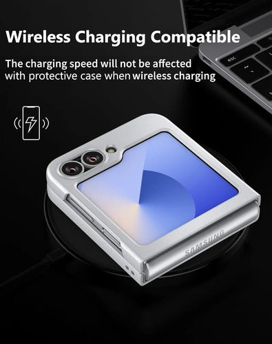 Funda Para Samsung Galaxy Z Flip 6 Y Z Flip 7 Fe Plateado
