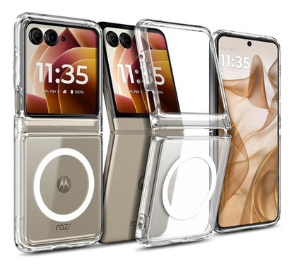 Funda Magnética Para Motorola Razr Ultra 2025, Transparente Transparente