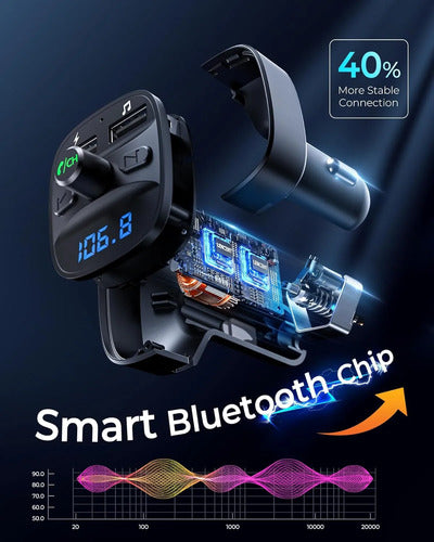 Transmisor Fm Bluetooth Dual Mp3