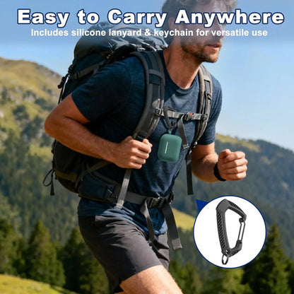 Funda Para  AirPods Pro 3 Con Llavero. Verde Oscuro
