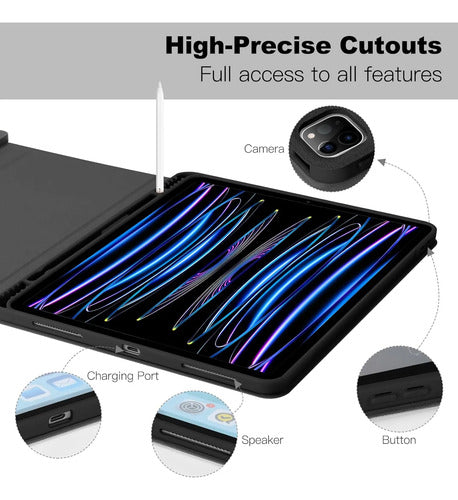 Funda Con Teclado Para iPad Pro M3 11  Negro