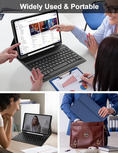 Funda Con Teclado Para Samsung Galaxy Tab S11 11' Azul Oscuro
