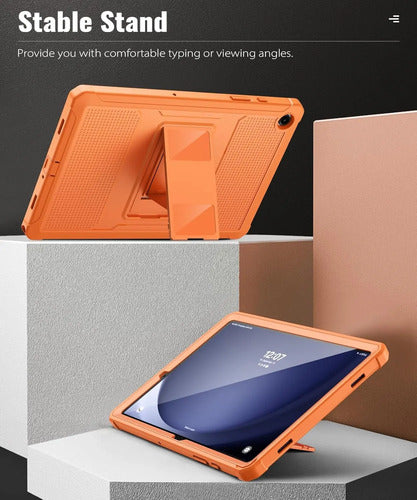 Funda Para Galaxy Tab A9 Plus 11-inch 2023, Negra Naranja