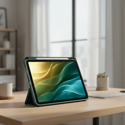 Funda Para iPad (a16) De 2022 Y 2025 11' Y 10.9' Verde Oscuro