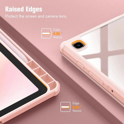 Funda Híbrida Slim Para Samsung Galaxy Tab S6 Lite Rosa