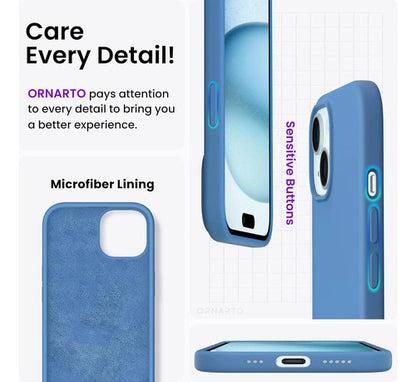 Funda De Silicona Para iPhone 15 Azul