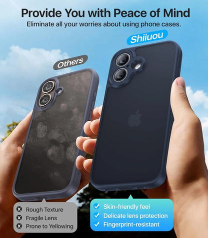 Funda Protectora Para iPhone 16, Antigolpes Azul Marino