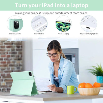 Funda Con Teclado Para iPad Air Y Pro De 11 Pulgadas Verde