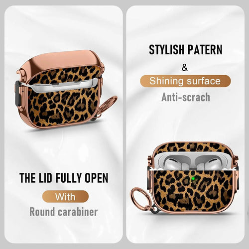 Estuche Para Apple AirPods Pro 3 (2025) Leopardo Dorado