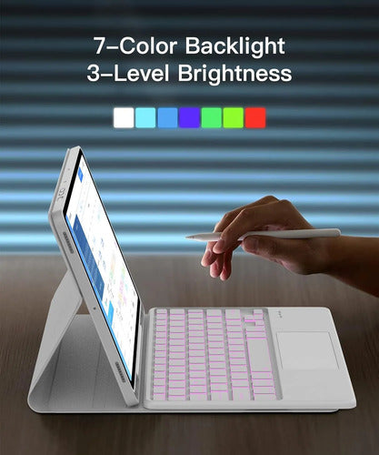 Funda Con Teclado Para Samsung Galaxy Tab S10 Lite/s10 Fe/s9 Gris