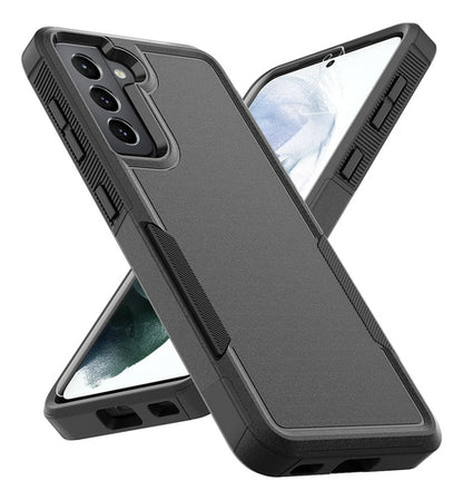 Funda Protectora Samsung Galaxy S21 5g Doble Capa Antigolpes Negro Liso
