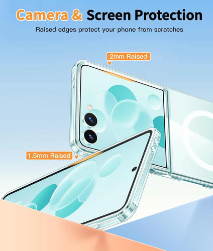 Funda Magnética Para Samsung Galaxy Z Flip 7 Transparente