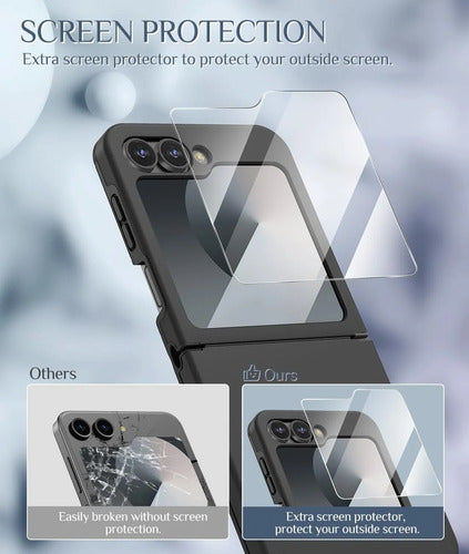 Funda Para Samsung Galaxy Z Flip 6 Y 5 Negro