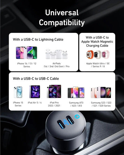 Cargador De Coche Anker Usb C, 40w 2-puertos