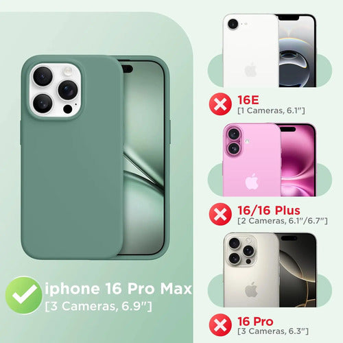 Funda Magnética Para iPhone Pro Max Verde Oscuro