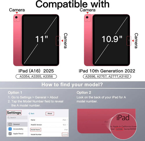 Funda Jetech 3191 Carcasa Giratoria Para iPad 11