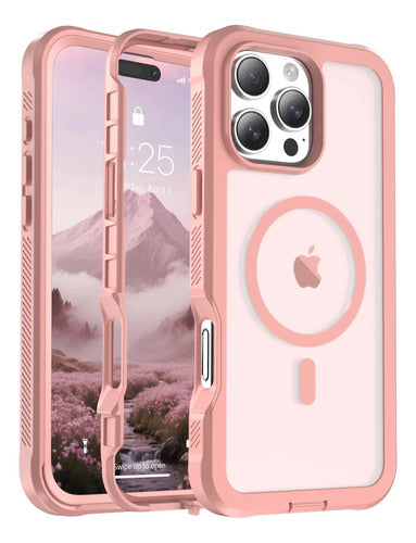 Funda Magnética Para iPhone 16 Pro Max Rosa