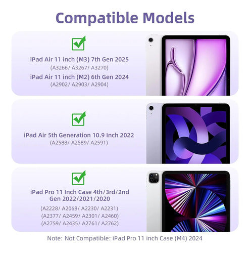 Funda Para iPad Air 11'' Y Pro 11'' Lavanda
