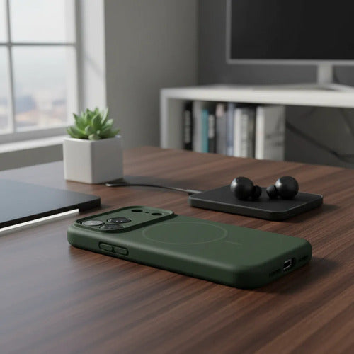 Funda Magnética Miracase Para iPhone 17 Pro Max Verde Oscuro