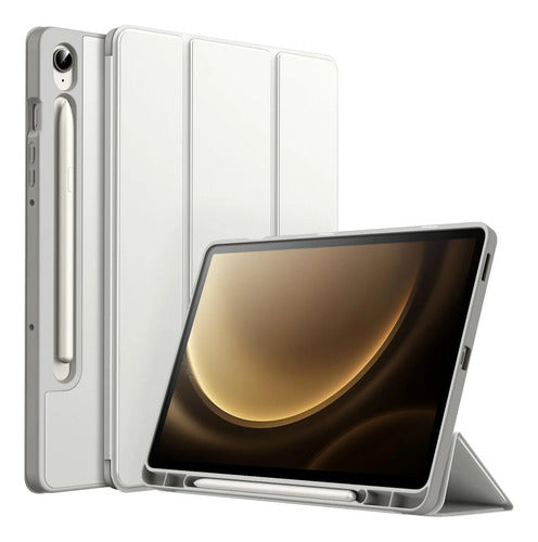 Funda Jetech Para Samsung Galaxy Tab S10 Lite / S10 Fe / ... Plateado Lisa