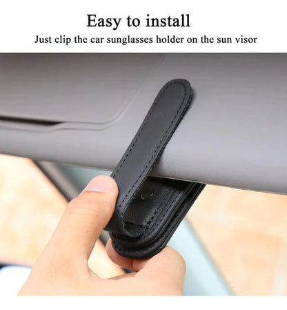 Soporte Para Lentes En Visera De Auto Negro
