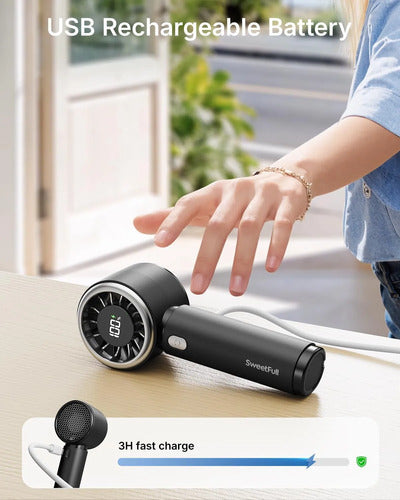 Mini Ventilador Portátil Sweetfull Negro