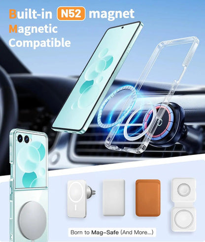 Funda Magnética Para Samsung Galaxy Z Flip 7 Transparente