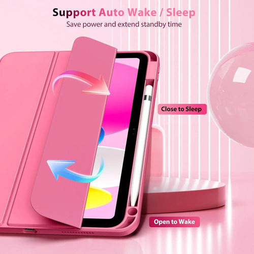 Funda Para iPad A16, 11va Gen 11'' 2025 Y 10ma Gen 10.9'' Rosa Chicle