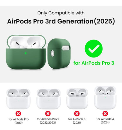 Funda Ornarto De Silicona Híbrida Para AirPods Pro 3 - Negra